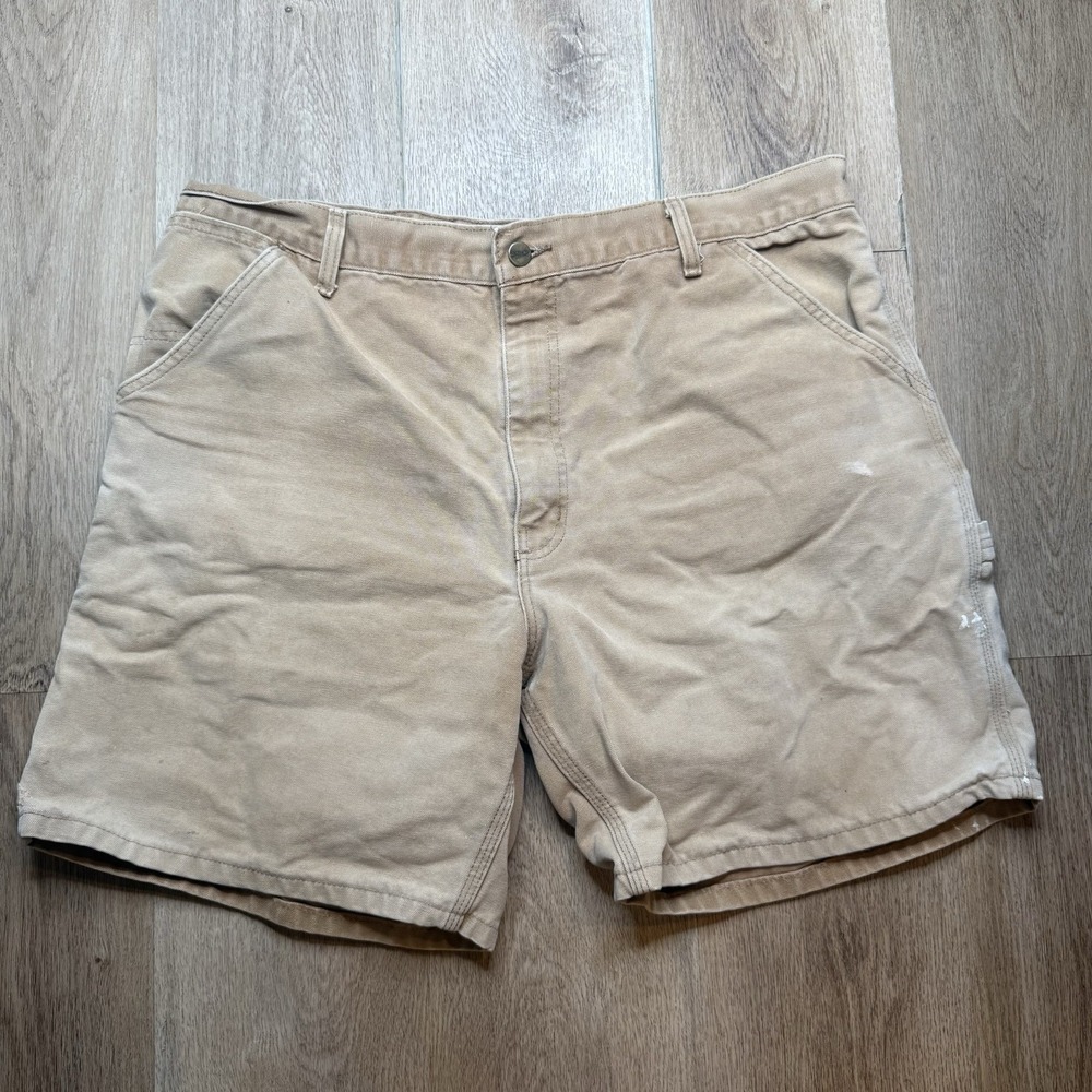 Carhartt B25 BRN Canvas Men's Size 40 brown Shorts Workwear Carpenter Y2K 90s
